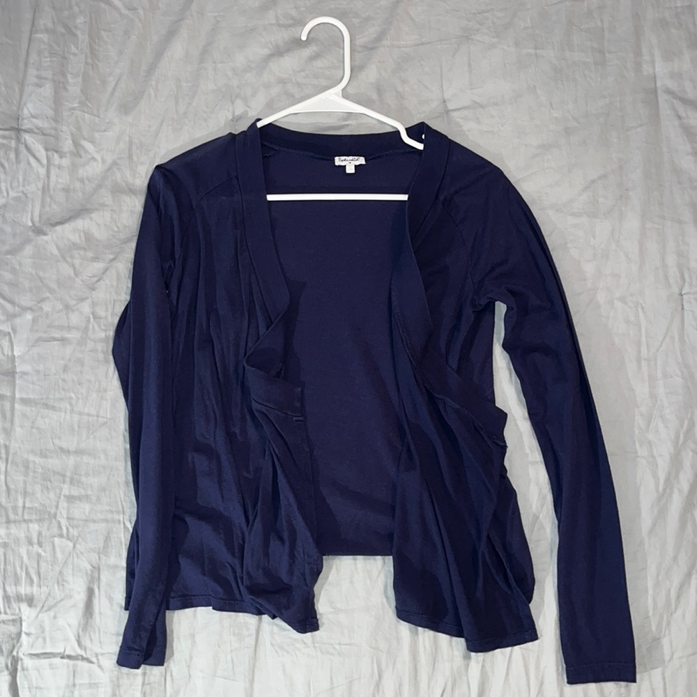 Splendid navy blue asymmetrical cardigan